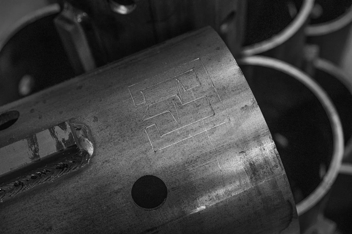 Detalle de pilote helicoidal acabado